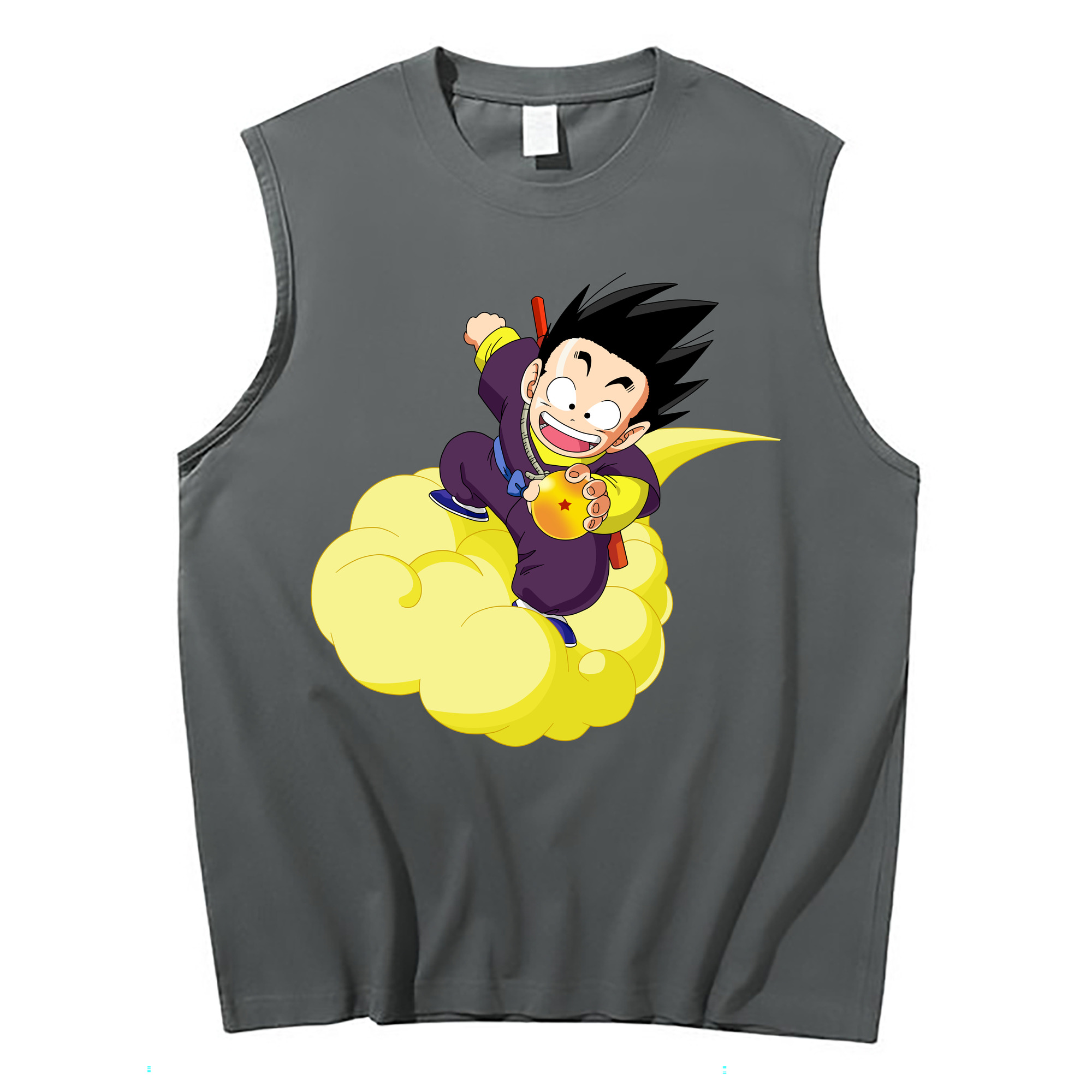 （画像用） ドラゴンボール 孫悟空（そん ごくう）Son Goku カカロット DRAGON BALL Kakarotto コットン100％タンクトップ（フロントプリント）